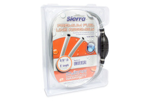 Sierra Marine Boat Fuel Line 18-8013EP-2 Marine Series; For Use With Attwood/Mallory/Scepter/Valmar Outboard Engines; 8 Foot Length; 5/16 Inch Hose Diameter; With EPA Primer Bulb