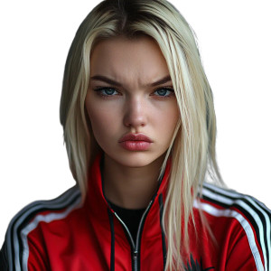 Haughty Blonde Athlete Vinyl Car Decal Sticker – Waterproof & UV-Resistant 8"