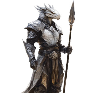 Silver Dragonborn Paladin V5 Vinyl Car Decal Sticker – Waterproof & UV-Resistant 8"