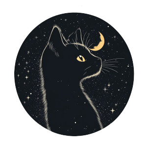 Cute Void Cat Vinyl Car Decal Sticker – Waterproof & UV-Resistant 8"