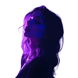 Purple Glow Woman Vinyl Car Decal Sticker – Waterproof & UV-Resistant 8"