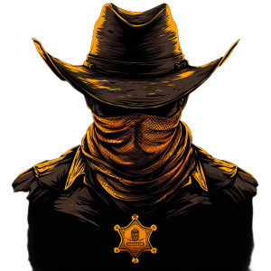 Cowboy Vector Art Vinyl Car Decal Sticker – Waterproof & UV-Resistant 8"