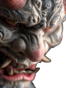 Demon Asura Close-Up Vinyl Car Decal Sticker – Waterproof & UV-Resistant 8"