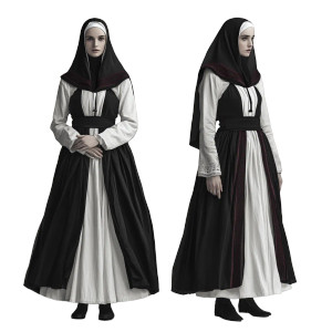 Colorful Nun Attire Vinyl Car Decal Sticker – Waterproof & UV-Resistant 8" Colorful Nun Attire Vinyl Car Decal Sticker – Waterproof & UV-Resistant 8"