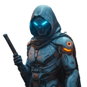 Cyberpunk Neon Warrior Vinyl Car Decal Sticker – Waterproof & UV-Resistant 8"