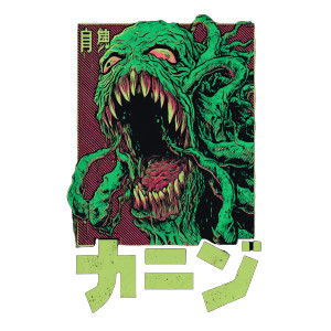 Japanese Horror Monster Vinyl Car Decal Sticker – Waterproof & UV-Resistant 8"
