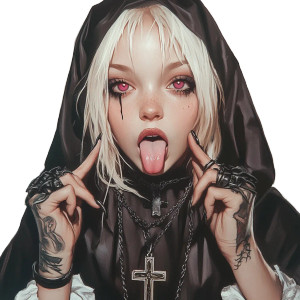 Cute Blonde Nun V2 Vinyl Car Decal Sticker – Waterproof & UV-Resistant 8" Cute Blonde Nun V2 Vinyl Car Decal Sticker – Waterproof & UV-Resistant 8"