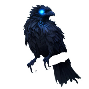Magical Raven Familiar Vinyl Car Decal Sticker – Waterproof & UV-Resistant 8"
