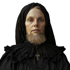 Bearded Mother Superior Vinyl Car Decal Sticker – Waterproof & UV-Resistant 8"