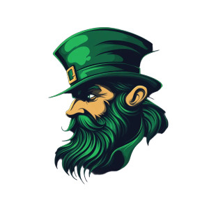 Leprechaun Logo Vinyl Car Decal Sticker – Waterproof & UV-Resistant 8"