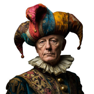 Serene Jester V2 Vinyl Car Decal Sticker – Waterproof & UV-Resistant 8"