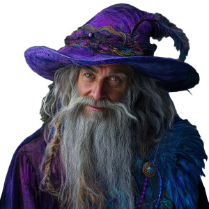 Theatrical Bard Wizard Vinyl Car Decal Sticker – Waterproof & UV-Resistant 8"