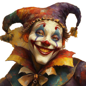 Happy Jester Vinyl Car Decal Sticker – Waterproof & UV-Resistant 8"