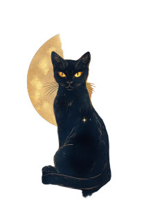 Mystical Black Cat V3 Vinyl Car Decal Sticker – Waterproof & UV-Resistant 8"