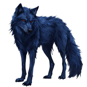 Dark Blue Wolf Vinyl Car Decal Sticker – Waterproof & UV-Resistant 8"