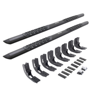 Go Rhino V3 Vertex 5 Inch Oval Nerf Bar | Textured Black Powder Coat | Aluminum Body | No Drilling Required