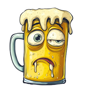 Sleepy Beer Mug Vinyl Car Decal Sticker – Waterproof & UV-Resistant 8"