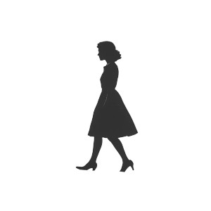 1950 Silhouette Walking Vinyl Car Decal Sticker – Waterproof & UV-Resistant 8" 1950 Silhouette Walking Vinyl Car Decal Sticker – Waterproof & UV-Resistant 8"