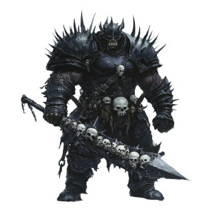 Spiked Ogre Warrior Vinyl Car Decal Sticker – Waterproof & UV-Resistant 8"