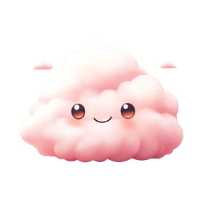 Pink Fluffy Cloud Vinyl Car Decal Sticker – Waterproof & UV-Resistant 8"
