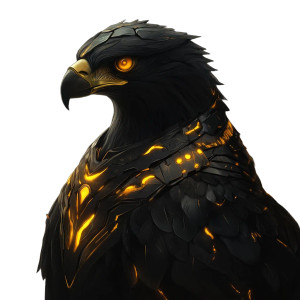 Robotic Fantasy Eagle Vinyl Car Decal Sticker – Waterproof & UV-Resistant 8"