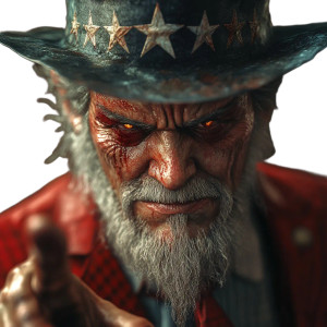 Evil Uncle Sam V8 Vinyl Car Decal Sticker – Waterproof & UV-Resistant 8"