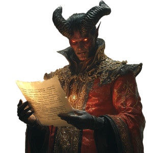 Noble Gothic Devil Vinyl Car Decal Sticker – Waterproof & UV-Resistant 8"