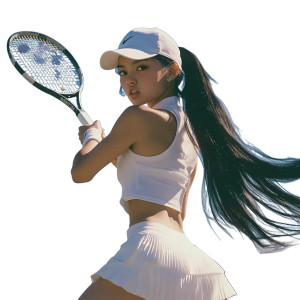 Tennis Player Swing V2 Vinyl Car Decal Sticker – Waterproof & UV-Resistant 8"