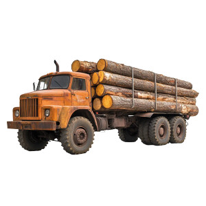 Logging Truck Vinyl Car Decal Sticker – Waterproof & UV-Resistant 8"