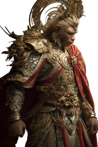 Monkey King Portrait V40 Vinyl Car Decal Sticker – Waterproof & UV-Resistant 8"