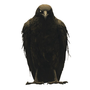 Menacing Crow V2 Vinyl Car Decal Sticker – Waterproof & UV-Resistant 8"