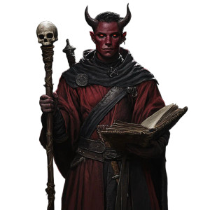 Crimson Tiefling Monk Vinyl Car Decal Sticker – Waterproof & UV-Resistant 8"