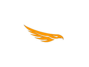 Hawk Wing Logo V2 Vinyl Car Decal Sticker – Waterproof & UV-Resistant 8"