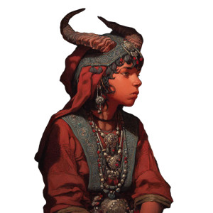 Teenaged Devil Portrait Vinyl Car Decal Sticker – Waterproof & UV-Resistant 8"