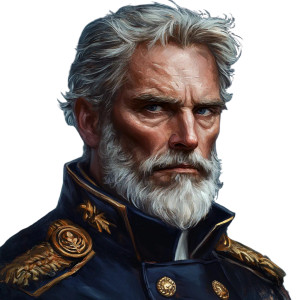 Sea Captain Portrait Vinyl Car Decal Sticker – Waterproof & UV-Resistant 8"