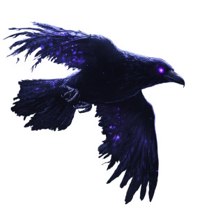 Magical Purple Crow Vinyl Car Decal Sticker – Waterproof & UV-Resistant 8"