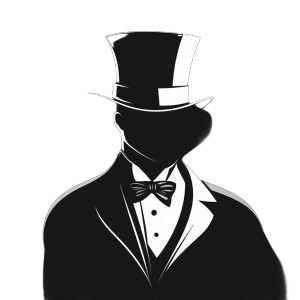 Gentleman Top Hat Vinyl Car Decal Sticker – Waterproof & UV-Resistant 8"