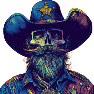 Lone Star Sheriff Vinyl Car Decal Sticker – Waterproof & UV-Resistant 8"