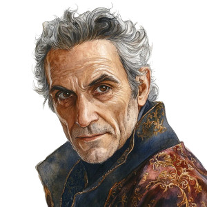 Medieval Noble Portrait V2 Vinyl Car Decal Sticker – Waterproof & UV-Resistant 8"