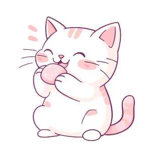 Kawaii Cat Mochi Vinyl Car Decal Sticker – Waterproof & UV-Resistant 8"