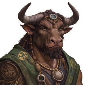 Friendly Minotaur Druid Vinyl Car Decal Sticker – Waterproof & UV-Resistant 8"