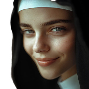 Winking Nun Vinyl Car Decal Sticker – Waterproof & UV-Resistant 8"