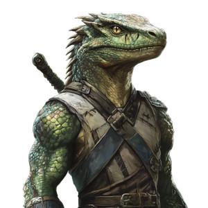 Lizardfolk Warrior Portrait Vinyl Car Decal Sticker – Waterproof & UV-Resistant 8"