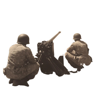 1950S Soldiers Firing Vinyl Car Decal Sticker – Waterproof & UV-Resistant 8"