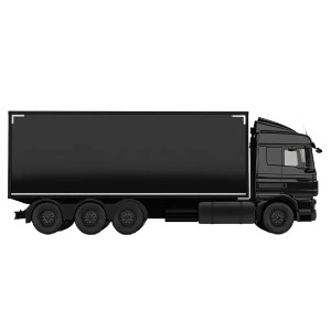 Black 3D Lorry Vinyl Car Decal Sticker – Waterproof & UV-Resistant 8"