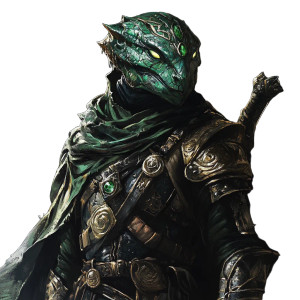 Emerald Dragonborn Ranger Vinyl Car Decal Sticker – Waterproof & UV-Resistant 8"