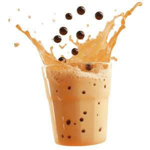 Flowing Milk Tea Vinyl Car Decal Sticker – Waterproof & UV-Resistant 8"