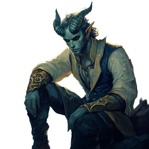 Tiefling Sailor Vinyl Car Decal Sticker – Waterproof & UV-Resistant 8"