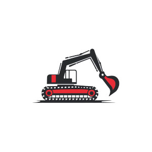 Construction Machine Logo Vinyl Car Decal Sticker – Waterproof & UV-Resistant 8"