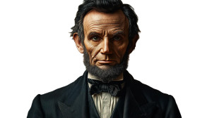 Noble Lincoln Portrait Vinyl Car Decal Sticker – Waterproof & UV-Resistant 8"